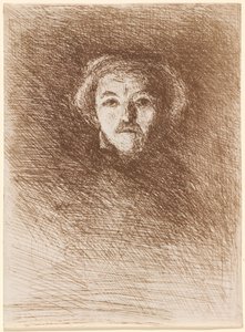 コローの自画像、1858 年。 作： Jean Baptiste Camille Corot