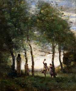 小さなバッカナーレ、1874 作： Jean Baptiste Camille Corot