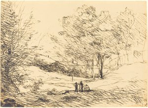 マッジョーレ湖のお土産 作： Jean Baptiste Camille Corot