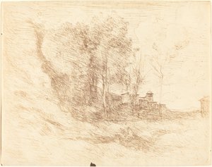 オスティアのお土産 作： Jean Baptiste Camille Corot