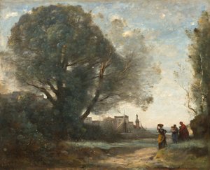 テラシーナのお土産、1864年、少し後に作り直したもの。 作： Jean Baptiste Camille Corot