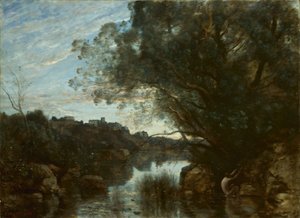 ネミ湖周辺のお土産 作： Jean Baptiste Camille Corot