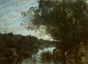 1865年のネミ湖周辺の記念品。 作： Jean Baptiste Camille Corot