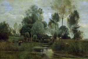 春、ジャン・バティスト・カミーユ・コロー作（1796-1875） 作： Jean Baptiste Camille Corot