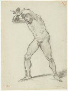 立っている男性のヌード 作： Jean Baptiste Camille Corot