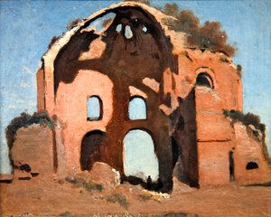 ミネルヴァメディカ神殿、ローマ 作： Jean Baptiste Camille Corot