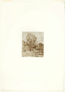 牛の放牧地 作： Jean Baptiste Camille Corot