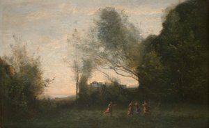 ニンフの踊り 作： Jean Baptiste Camille Corot