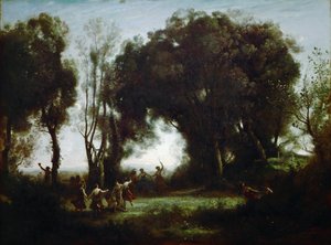 ニンフのダンス 作： Jean Baptiste Camille Corot