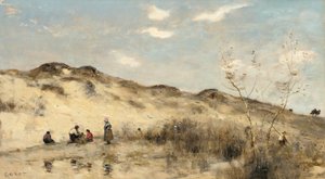 ダンケルクの砂丘、1873 作： Jean Baptiste Camille Corot