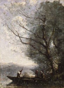 フェリーマン、1865年頃（キャンバスに油彩） 作： Jean Baptiste Camille Corot