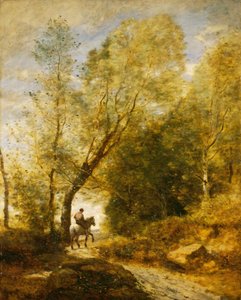 1872年、クーロンの森。 作： Jean Baptiste Camille Corot