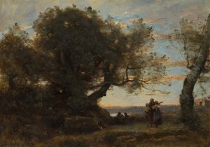 ジプシー、1872年。 作： Jean Baptiste Camille Corot