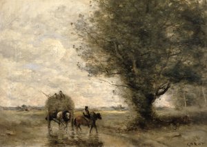 ヘイカート、c。 1860 作： Jean Baptiste Camille Corot
