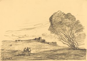 孤立した砦 (Le Fort detache) 作： Jean Baptiste Camille Corot