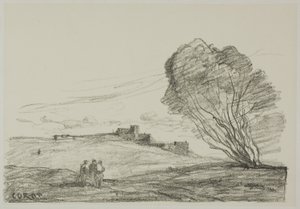 孤立した砦 作： Jean Baptiste Camille Corot