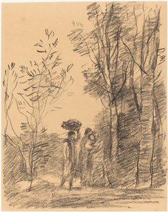 森の出会い (La Rencontre du bosquet) 作： Jean Baptiste Camille Corot
