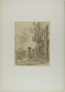 森の出会い 作： Jean Baptiste Camille Corot