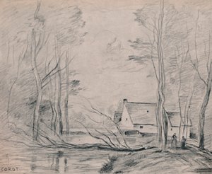 クインシーのミル、1871-1872、1946 作： Jean Baptiste Camille Corot