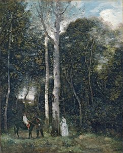 ポルトマルリーのパルクデライオンズ 作： Jean Baptiste Camille Corot