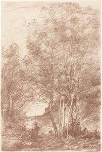 哲学者の隠れ家 作： Jean Baptiste Camille Corot