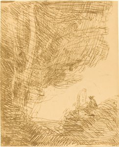 詩人とミューズ (Le Poete et la muse) 作： Jean Baptiste Camille Corot
