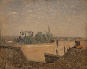 アラスの城壁、1852 作： Jean Baptiste Camille Corot