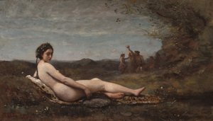 The Repose, 1860, reworked c. 18651870. 作： Jean Baptiste Camille Corot