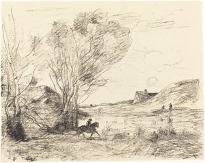 葦のライダー 作： Jean Baptiste Camille Corot