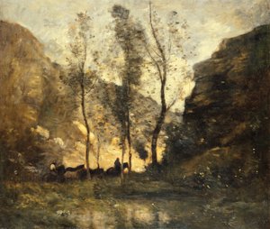 密輸業者、1871-72年 作： Jean Baptiste Camille Corot