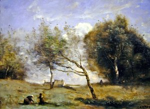 リトル・ファームの周辺」（油彩・キャンバス） 作： Jean Baptiste Camille Corot