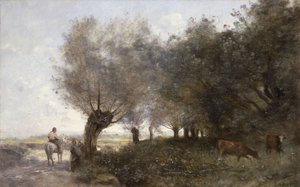 ラポワントドリルの柳 作： Jean Baptiste Camille Corot