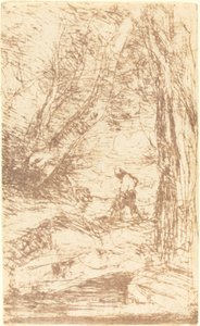 レンブラントの木こり」 Le Bucheron de Rembrandt, 1853年。 作： Jean Baptiste Camille Corot