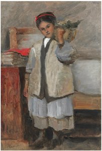 コロットのチョッキに身を包んだ若いセラフィン 作： Jean Baptiste Camille Corot