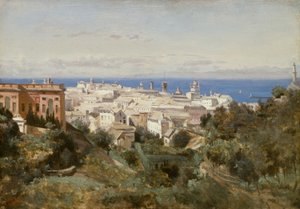 ジェノバの眺め 作： Jean Baptiste Camille Corot