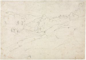 マリノストレートの眺め、1827年。 作： Jean Baptiste Camille Corot