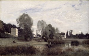 アヴレイ市、1865 作： Jean Baptiste Camille Corot