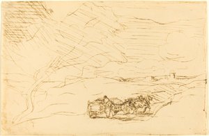 ワゴン・ゴーイング・トゥ・タウン (Le Chariot allant a la ville) 作： Jean Baptiste Camille Corot