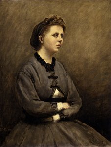 灰色の女性 作： Jean Baptiste Camille Corot