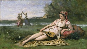 スパルタの若い女性（またはジプシーリクライニング）c.1868-70