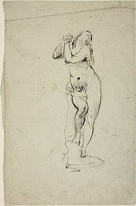 手を握りしめた立ち姿の女性 作： Jean Baptiste Carpeaux