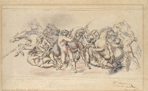 バルベリの馬のレースのスタート（1860年、ローマ 作： Jean Baptiste Carpeaux