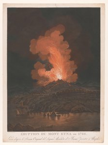 ウイトバルスティング・ヴァン・デ・エトナ 1766 年のエトナ山の噴火 (オブジェクトのタイトル) 作： Jean Baptiste Chapuy
