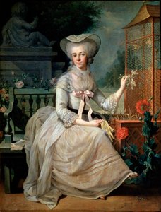 ケージの若い女性、1784 作： Jean Baptiste Charpentier the Elder