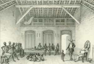 奴隷を売る店、1835年。 作： Jean Baptiste Debret