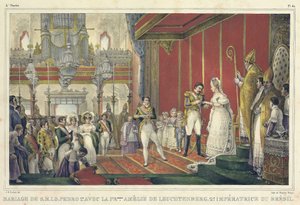 ロイヒテンベルクのアメリーの結婚（Amelie de Leuchtenberg 作： Jean Baptiste Debret