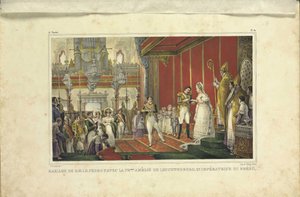 ロイヒテンベルクのアメリとペドロ1世のブラジルの結婚、1829年 作： Jean Baptiste Debret