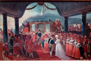 1817年、ハプスブルク・ロレーヌ（Habsburg Lorraine）またはオーストリア（1797-1826）出身のマリー・レオポルディン（Mary Leopoldine）が、ブラジル皇帝ピーター1世と結婚するためにリオ・デ・ジャネイロに到着した 2人の婚約者を代表して、ポルトガル王ジョアン6世（John VI known as Cle
