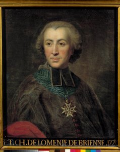 Etienne Charles de Lomenie de Brienne (1727 - 1794) 財務評議会の議長の肖像。 ジャン・バティスト・デスパクス (1710 - 1794) の絵画 作： Jean Baptiste Despax