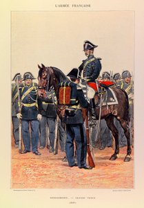 Edouard Detaille（1848-1912）が描いたジュール・リシャール大尉のフランス軍の種類と制服。1887年の盛装した国家憲兵隊、コレクション・パルティール 作： Jean Baptiste Edouard Detaille